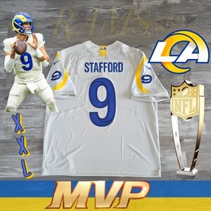 Nike NFL Matthew Stafford #9 MVP LA Rams Vapor Limited Bone Alternate Jersey